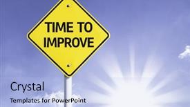  Presentation with strategy - Presentation enhanced with evolutive strategy method - time to improve road sign background and a light blue colored foreground