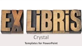  Presentation with library - Slides consisting of ex-libris-library-concept-isolated background and a light gray colored foreground