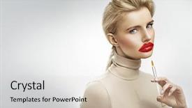  Presentation with lips - Cool new PPT layouts with exaggerating - exaggerated injection to the lips backdrop and a soft green colored foreground