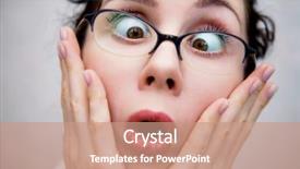  Presentation with despair - Theme having exaggerating - portrait of the young woman background and a coral colored foreground