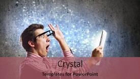  Presentation with man relaxing on massage table - Theme featuring exaggerating - young man looking shocked background and a violet colored foreground