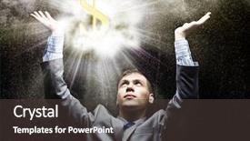  Presentation with shining - Audience pleasing slides consisting of exalt - businessman looking at shining dollar backdrop and a tawny brown colored foreground