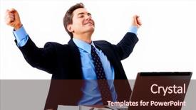  Presentation with floral border over white - Amazing presentation having exalt - businessman working with laptop backdrop and a  colored foreground