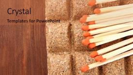  Presentation with fuel - PPT theme with exalt - long matches and dry fuel background and a  colored foreground