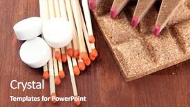  Presentation with fuel - Slide set featuring exalt - long matches and dry fuel background and a  colored foreground