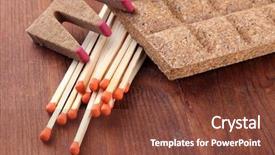  Presentation with fuel - Slide deck with exalt - long matches and dry fuel background and a  colored foreground