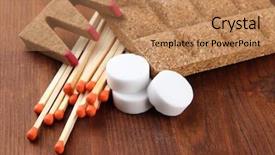  Presentation with fuel - Slide set featuring exalt - long matches and dry fuel background and a  colored foreground