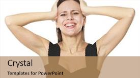  Presentation with crazy - Amazing PPT layouts having exalt - young brunette woman make crazy backdrop and a coral colored foreground