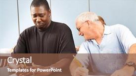  Presentation with self esteem for a college student - Beautiful presentation featuring exam cheating - older college student trying backdrop and a tawny brown colored foreground