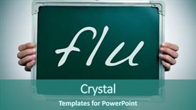  Presentation with chalkboard - PPT theme with exam fever - doctor in white coat showing background and a ocean colored foreground