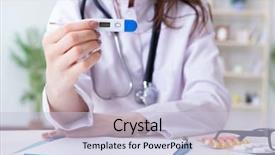  Presentation with hospital - Beautiful PPT theme featuring exam fever - doctor with thermometer backdrop and a lemonade colored foreground