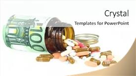  Presentation with cost - Audience pleasing PPT theme consisting of exam security - cost of healthcare backdrop and a  colored foreground