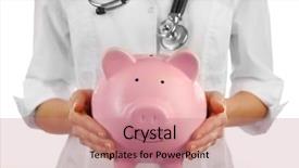  Presentation with pink and white balloons - Amazing PPT layouts having exam security - doctor in white uniform backdrop and a coral colored foreground