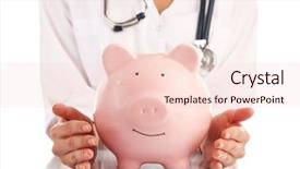  Presentation with pink and white - Amazing PPT theme having exam security - doctor in white uniform backdrop and a lemonade colored foreground