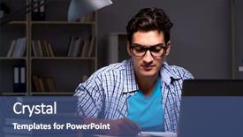  Presentation with late - Beautiful presentation theme featuring examination education - student preparing for exams late backdrop and a ocean colored foreground