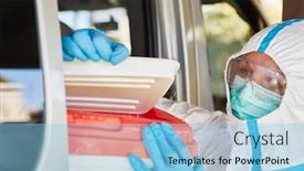  Presentation with organ donation - Slides consisting of examination-of-organ-donation background and a light blue colored foreground