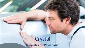  Presentation with mechanic - Amazing presentation theme having examine car finish on dent backdrop and a sky blue colored foreground