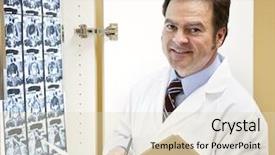  Presentation with chiropractic - Presentation with examines a ct scan background and a soft green colored foreground