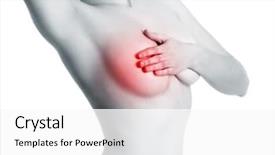  Presentation with breast cancer - Audience pleasing PPT layouts consisting of examining breast mastopathy or cancer backdrop and a white colored foreground