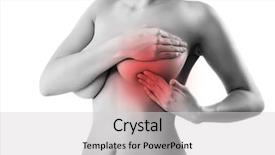  Presentation with disease cancer - Theme featuring examining breast mastopathy or cancer background and a light gray colored foreground