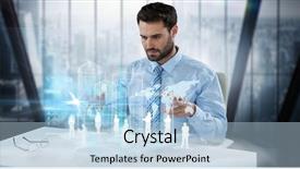  Presentation with generated image fractal geometry chaos - Amazing PPT theme having examining employees and world map backdrop and a light blue colored foreground