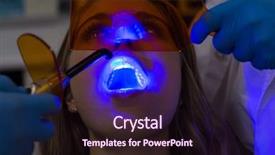  Presentation with dental laser - Slides consisting of examining female patient with dental background and a  colored foreground