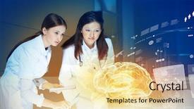  Presentation with human brain - Beautiful slide set featuring s day two carved candle backdrop and a soft green colored foreground.