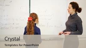  Presentation with stand - Theme enhanced with example in classroom text - solution background and a soft green colored foreground