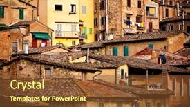  Presentation with architecture italian - Presentation theme featuring  background and a  colored foreground