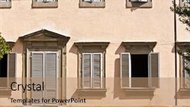  Presentation with architecture italian - Presentation theme enhanced with example-of-italian-historic-architecture background and a coral colored foreground