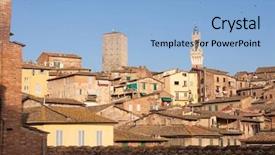  Presentation with architecture italian - Audience pleasing theme consisting of example of italian historic architecture backdrop and a light blue colored foreground