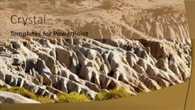  Presentation with example - Slide set with example-of-severe-soil-erosion background and a  colored foreground