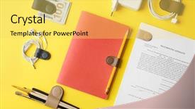  Presentation with magnetic - Presentation featuring examples of multifunctional magnetic clip background and a yellow colored foreground
