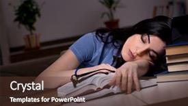  Presentation with student - Audience pleasing slide set consisting of textbook science - young female student preparing backdrop and a tawny brown colored foreground