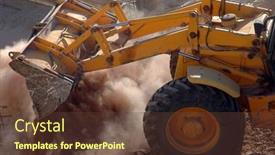  Presentation with excavation - Slide deck consisting of excavation-clearance-works background and a tawny brown colored foreground