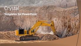  Presentation with diamond - Beautiful slide deck featuring excavator-in-a-diamond-mine backdrop and a gray colored foreground
