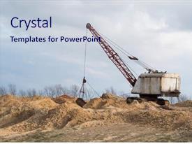 Excavator In The Red Clay PPT template 95 | CrystalGraphics