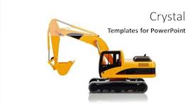  Presentation with excavator - Audience pleasing PPT layouts consisting of excavator-model-isolated-on-white backdrop and a white colored foreground