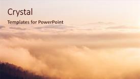  Presentation with misty - Beautiful theme featuring excel cover - scenic image of misty range backdrop and a  colored foreground