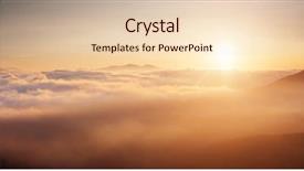  Presentation with misty - Slides enhanced with excel cover - scenic image of misty range background and a lemonade colored foreground