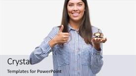  Presentation with holding hands old young - Slides enhanced with excelent service - young beautiful hispanic holding hotel background and a light blue colored foreground