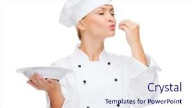  Presentation with gardening healthy food cooking - Slide set consisting of career excellence - cooking and food concept background and a sky blue colored foreground