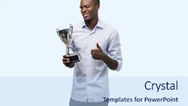  Presentation with african american couples on the mountains - Beautiful slide set featuring excellence award - young african american man holding backdrop and a  colored foreground