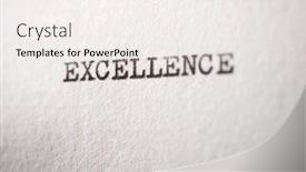  Presentation with excellence - Audience pleasing PPT theme consisting of excellence-word-written backdrop and a sky blue colored foreground