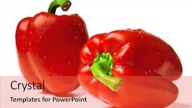  Presentation with drop of water - Amazing theme having excellent red peppers the covered backdrop and a red colored foreground