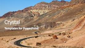  Presentation with earth surface uninhabited desert mountain - PPT theme having rayon supermarch - family shopping in supermarket background and a mint green colored foreground.