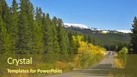  Presentation with road - Theme featuring excellent road to glacial reserve background and a tawny brown colored foreground
