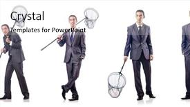  Presentation with net - Colorful slide deck enhanced with exceptional - colage of businessman with catching backdrop and a white colored foreground