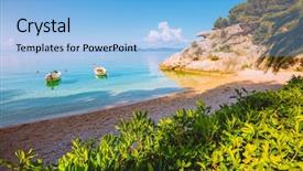  Presentation with dalmatia - Audience pleasing slide deck consisting of exceptional - cozy beach with azure water backdrop and a light blue colored foreground