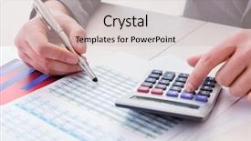  Presentation with finance - Slides enhanced with exceptional - finance analyst looking and financial background and a soft green colored foreground